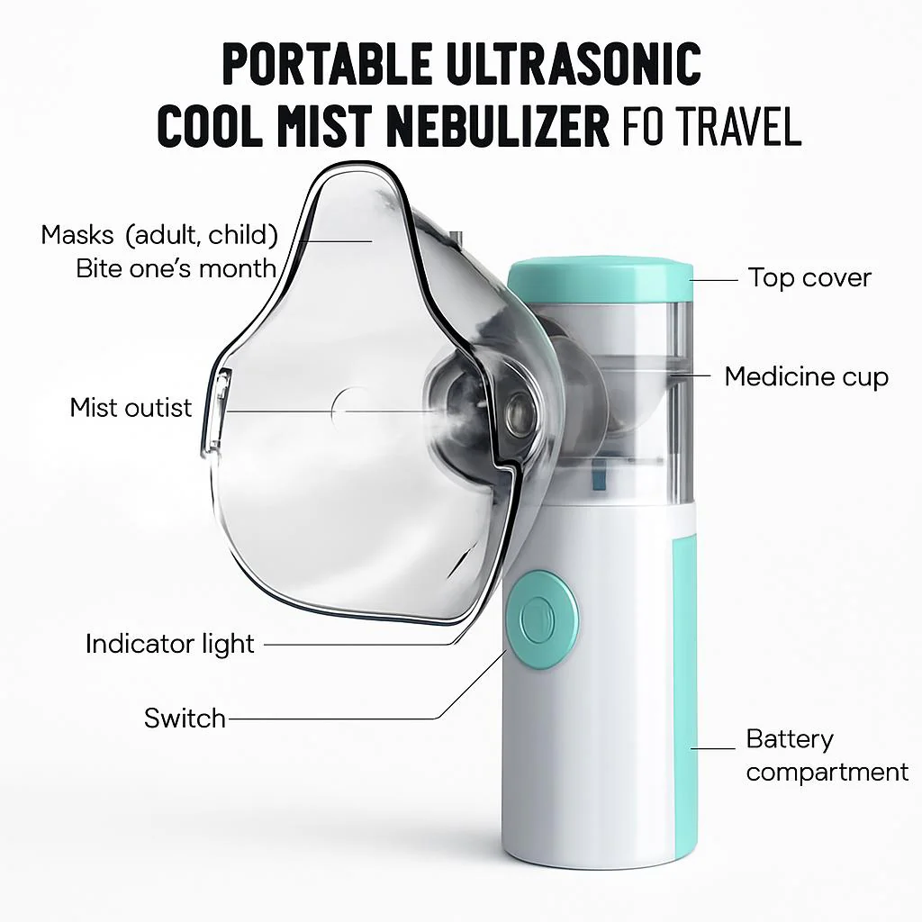 Portable Ultrasonic Cool Mist Nebulizer for Travel - Image 7