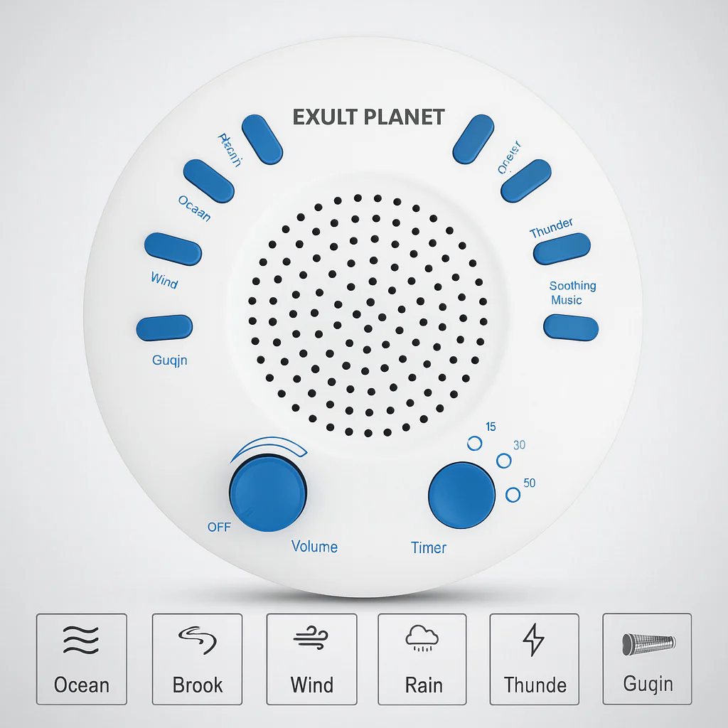 Portable White Noise Machine for Stress Relief and Sleep Improvement