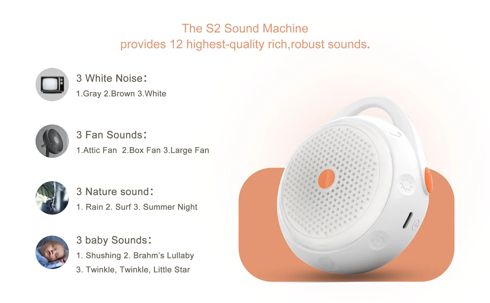 Portable White Noise Sleep Aid for Better Sleep & Relaxation - Image 3