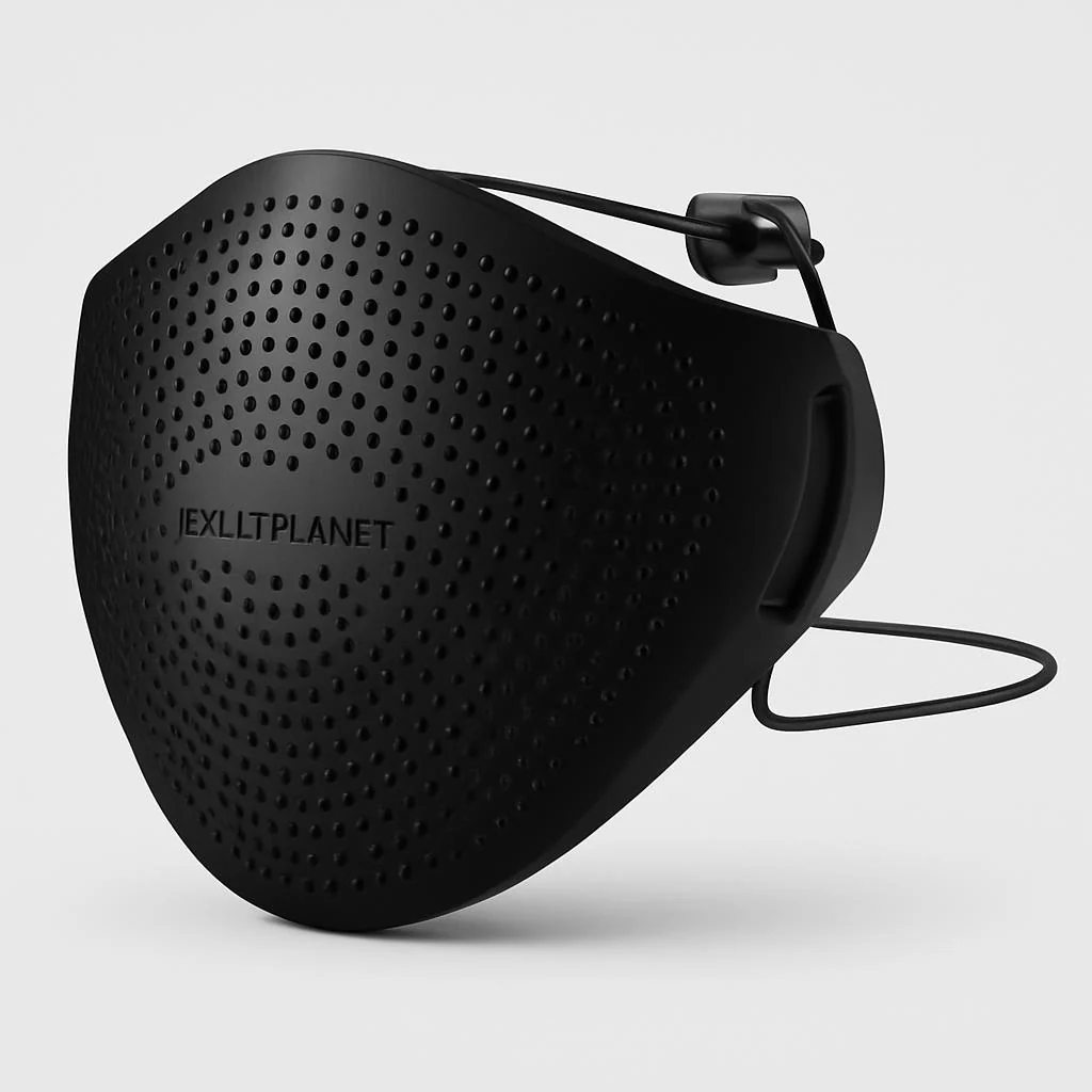 Black Reusable Ergonomic Face Mask - Sustainable & Comfortable - Image 11