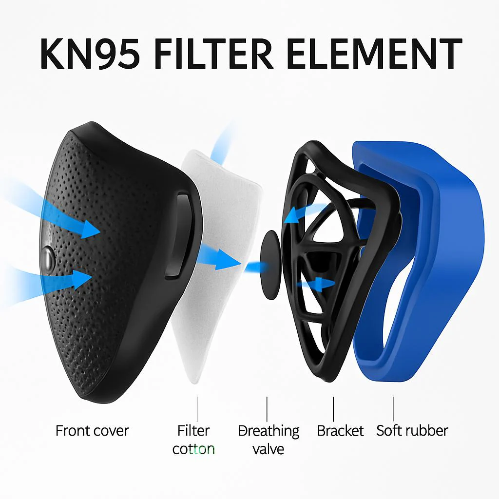Black Reusable Ergonomic Face Mask - Sustainable & Comfortable - Image 5