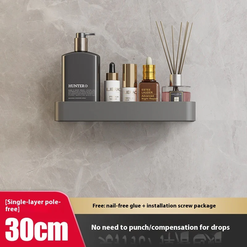 No Drill Bathroom Storage Rack Bathroom Wall-mounted Storage Rack - Image 2