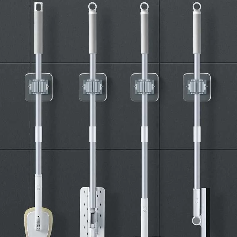 No-Drill Strong Adhesive Mop Hook – 3-Pack Wall Mount Holder - Image 2