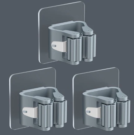 No-Drill Strong Adhesive Mop Hook – 3-Pack Wall Mount Holder - Image 6