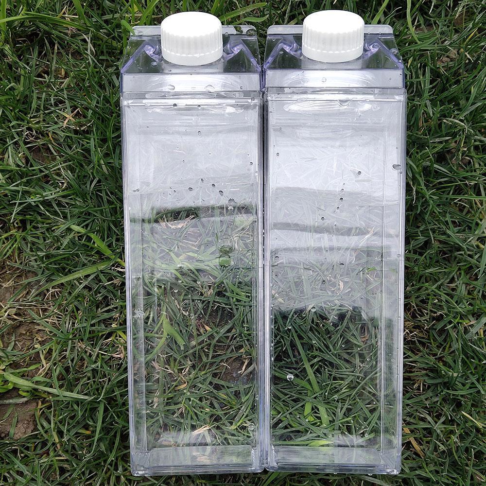 Transparent Rectangular Reusable Water Bottle - Eco-Friendly Hydration Solution - Image 11