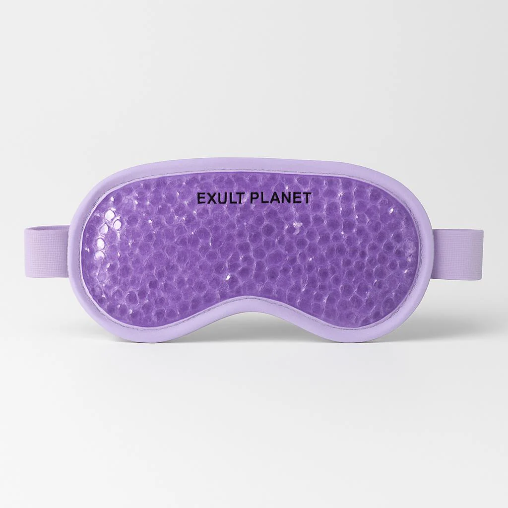 Reusable Gel Eye Mask for Hot & Cold Therapy - Blue Contoured Design - Image 11