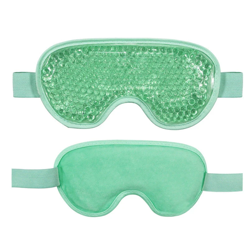 Reusable Gel Eye Mask for Hot & Cold Therapy - Blue Contoured Design - Image 19