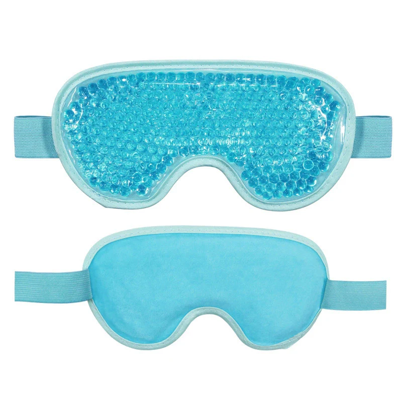 Reusable Gel Eye Mask for Hot & Cold Therapy - Blue Contoured Design - Image 25