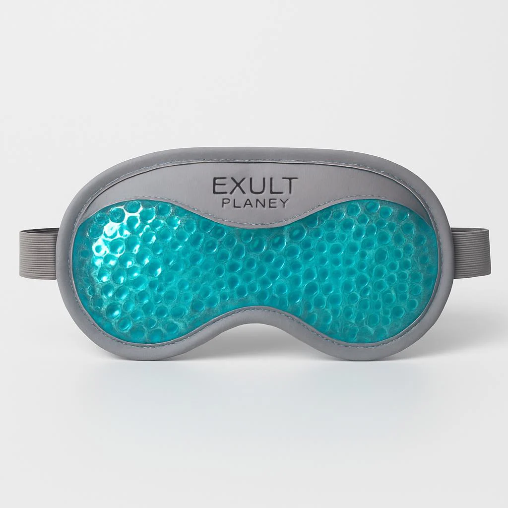 Reusable Gel Eye Mask for Hot & Cold Therapy - Blue Contoured Design - Image 5