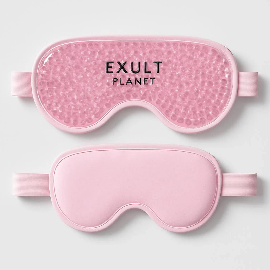 Reusable Gel Eye Mask for Hot & Cold Therapy - Blue Contoured Design - Image 8