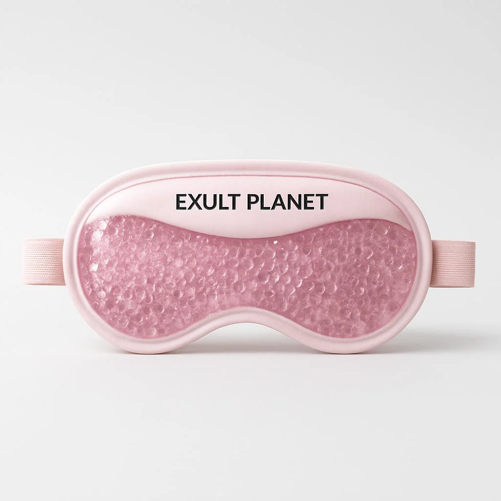 Reusable Gel Eye Mask for Hot & Cold Therapy - Blue Contoured Design - Image 9