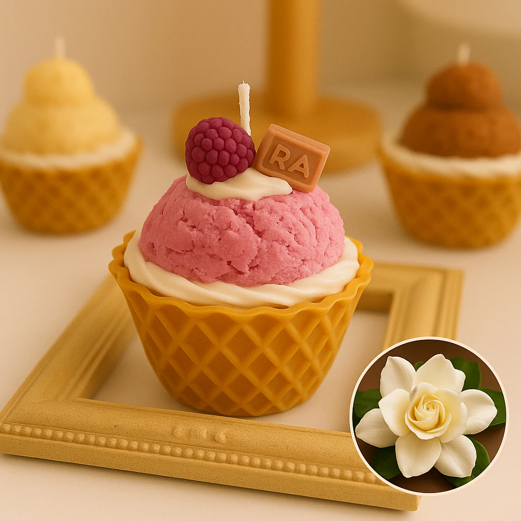 Realistic Ice Cream Candle – Handmade Soy Wax, Eco-Friendly, Decorative - Image 3