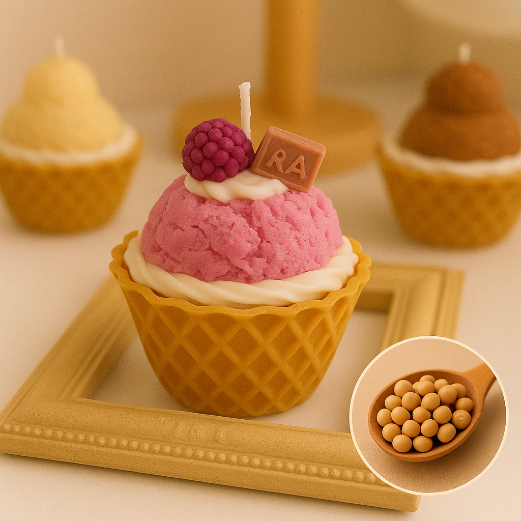 Realistic Ice Cream Candle – Handmade Soy Wax, Eco-Friendly, Decorative - Image 5