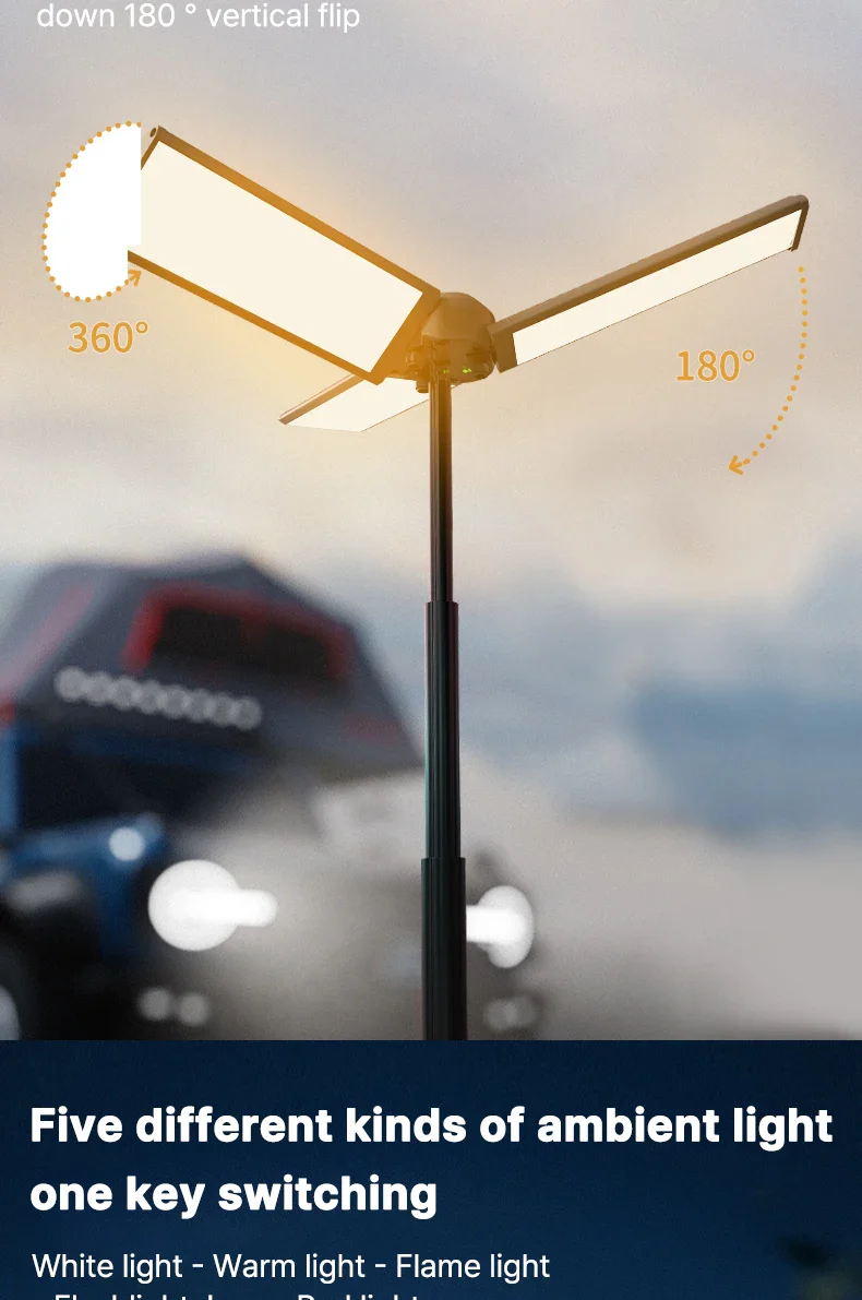 Rechargeable Outdoor Portable Hiking Camping Fishing Flashlight Telescoping Camping Lantern Telescopic Camping Light - Image 11