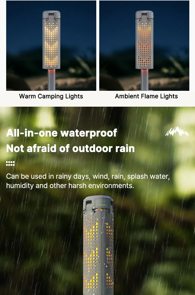 Rechargeable Outdoor Portable Hiking Camping Fishing Flashlight Telescoping Camping Lantern Telescopic Camping Light - Image 16