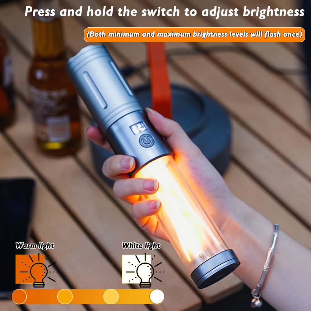 Rechargeable Outdoor Portable Hiking Camping Fishing Flashlight Telescoping Camping Lantern Telescopic Camping Light - Image 29