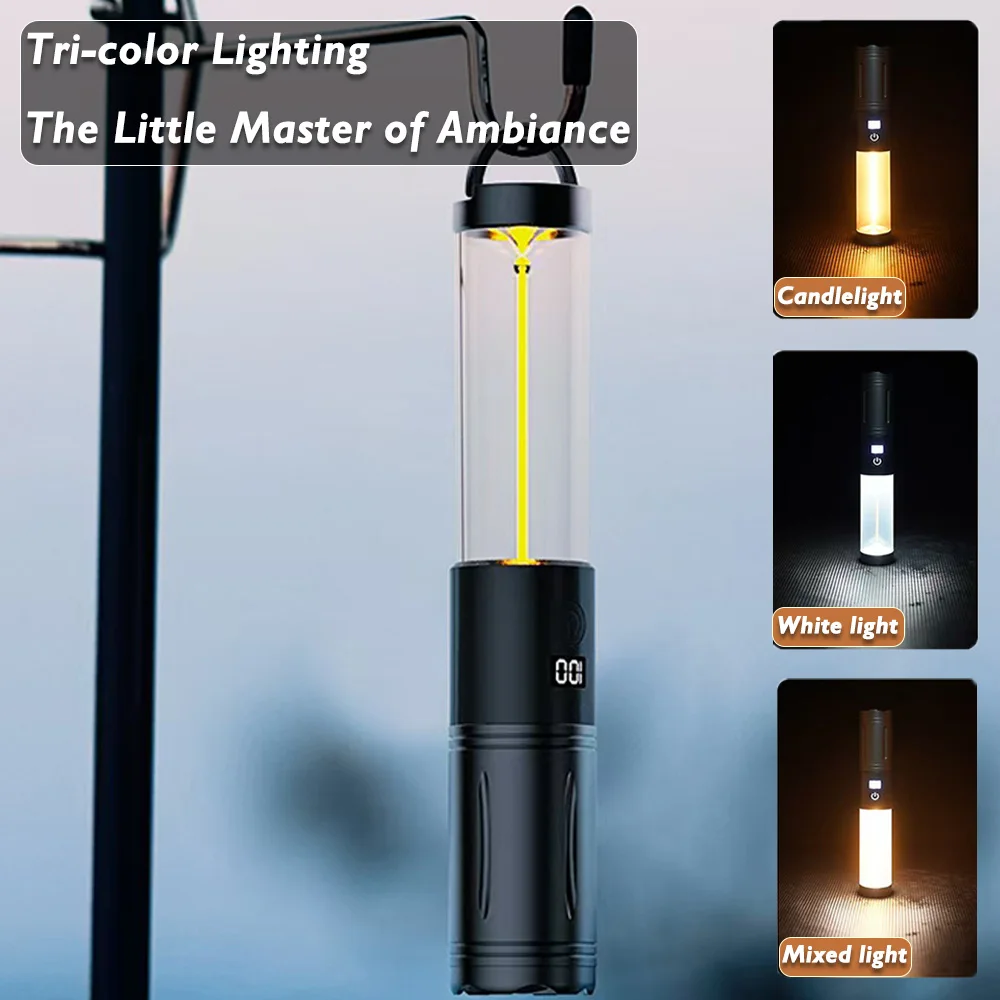 Rechargeable Outdoor Portable Hiking Camping Fishing Flashlight Telescoping Camping Lantern Telescopic Camping Light - Image 30