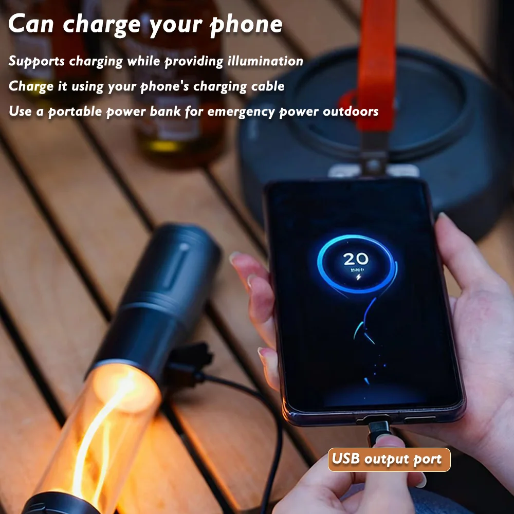 Rechargeable Outdoor Portable Hiking Camping Fishing Flashlight Telescoping Camping Lantern Telescopic Camping Light - Image 33