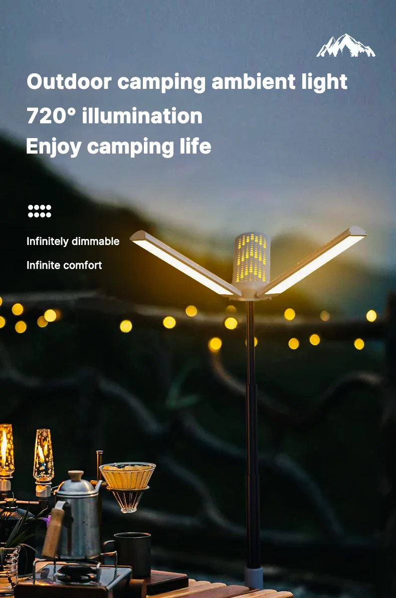 Rechargeable Outdoor Portable Hiking Camping Fishing Flashlight Telescoping Camping Lantern Telescopic Camping Light - Image 7