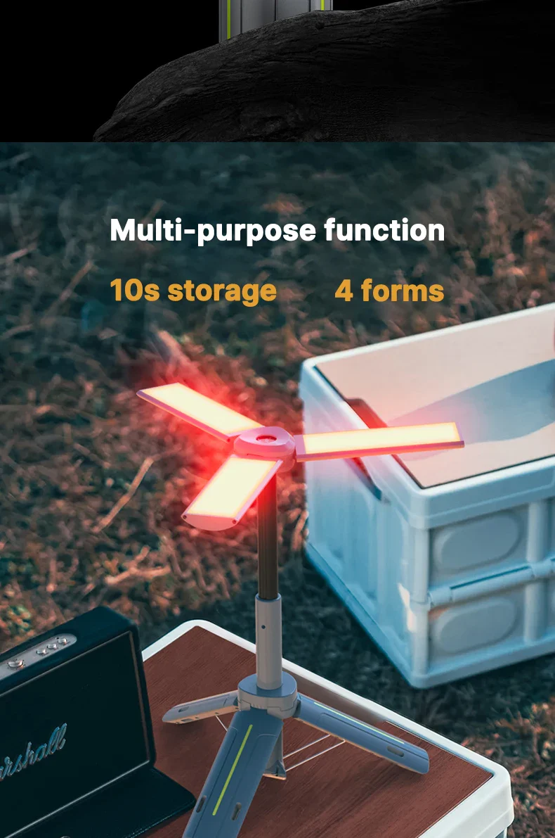 Rechargeable Outdoor Portable Hiking Camping Fishing Flashlight Telescoping Camping Lantern Telescopic Camping Light - Image 9