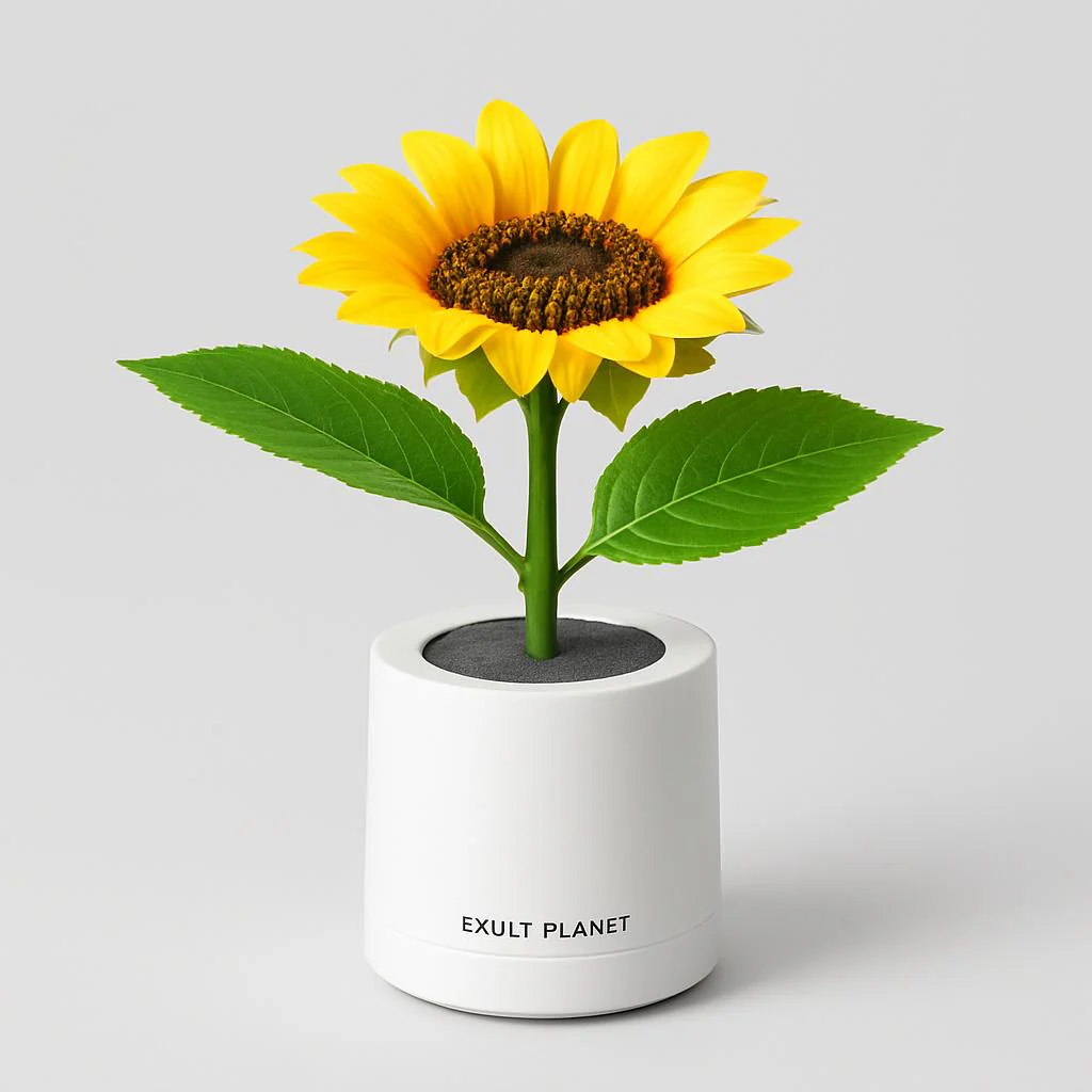 Eco-Friendly LED Flower Lamp with Yellow Blooms - Image 12