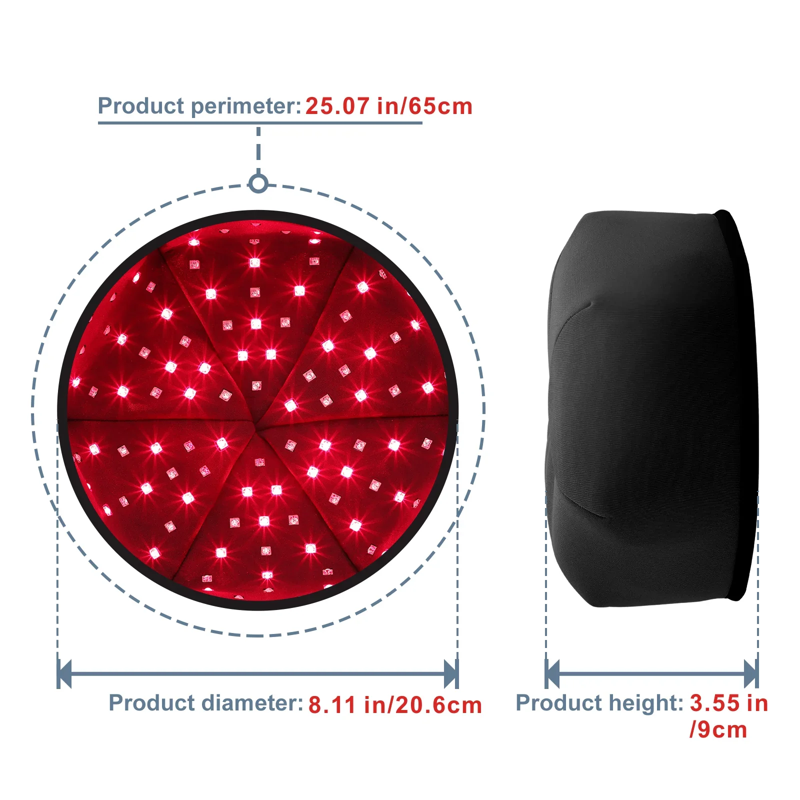 Red Light Therapy Hat Near Infrared LED Treatment Cap for Hair Growth Head Relaxation Scalp Relief Prevention Loss Device - Image 4