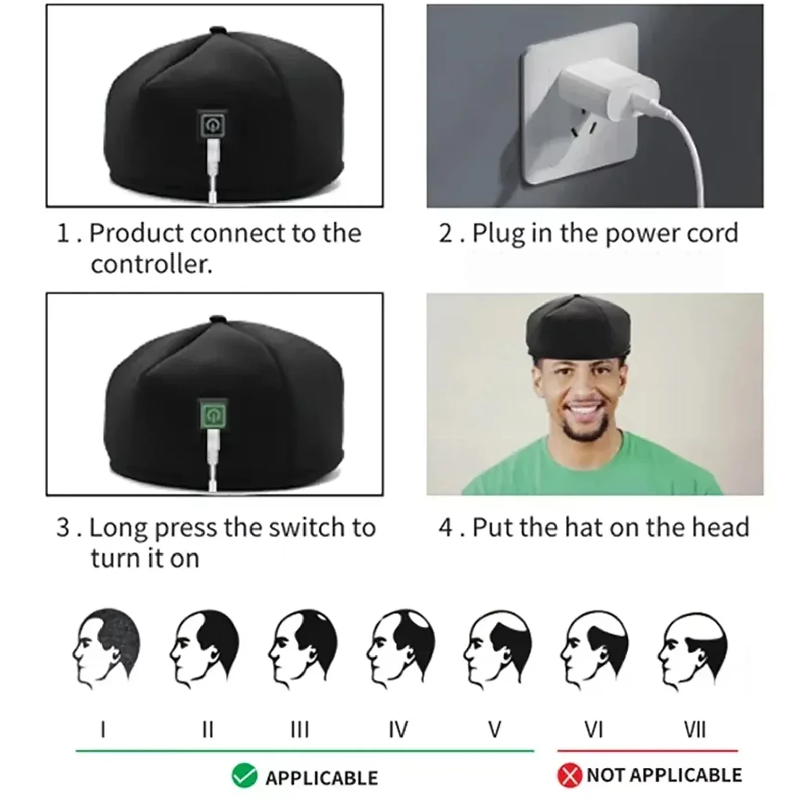 Red Light Therapy Hat Near Infrared LED Treatment Cap for Hair Growth Head Relaxation Scalp Relief Prevention Loss Device - Image 6