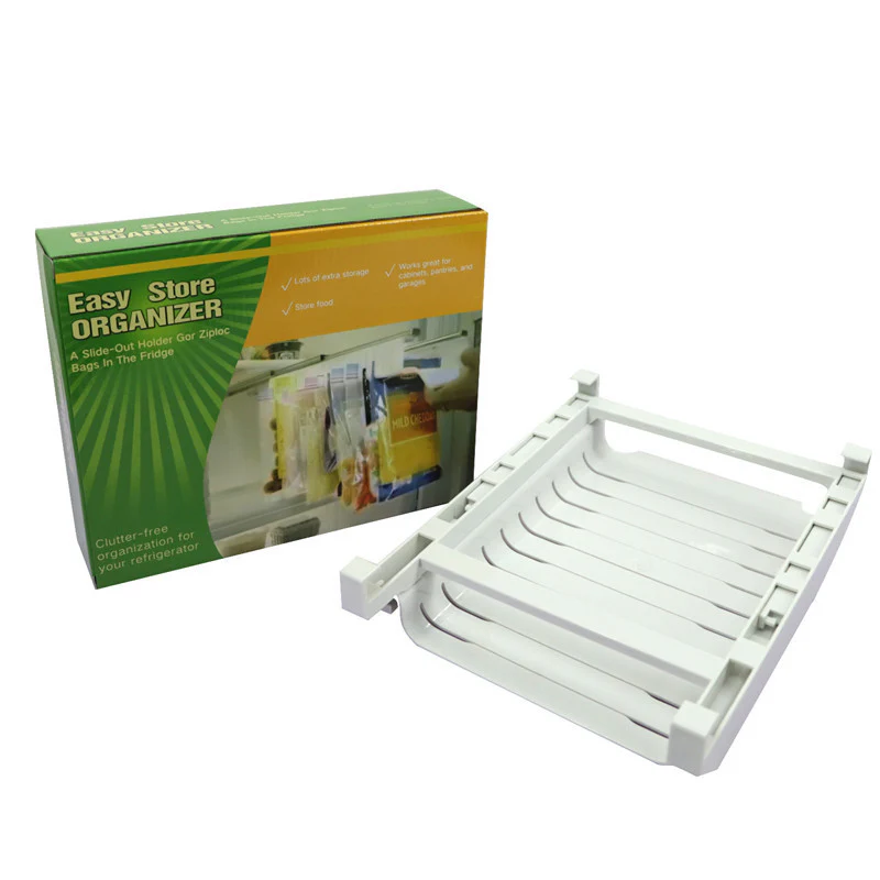 Refrigerator Storage Rack with Eco-Friendly Bag Holders - Image 10