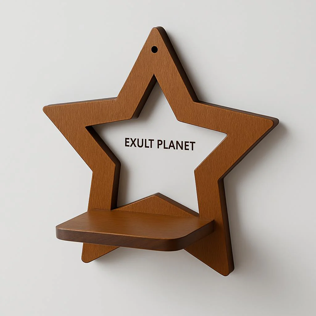 Eco-Friendly Wall-Mounted Plant Holders - Wood & Glass Decor - Image 6