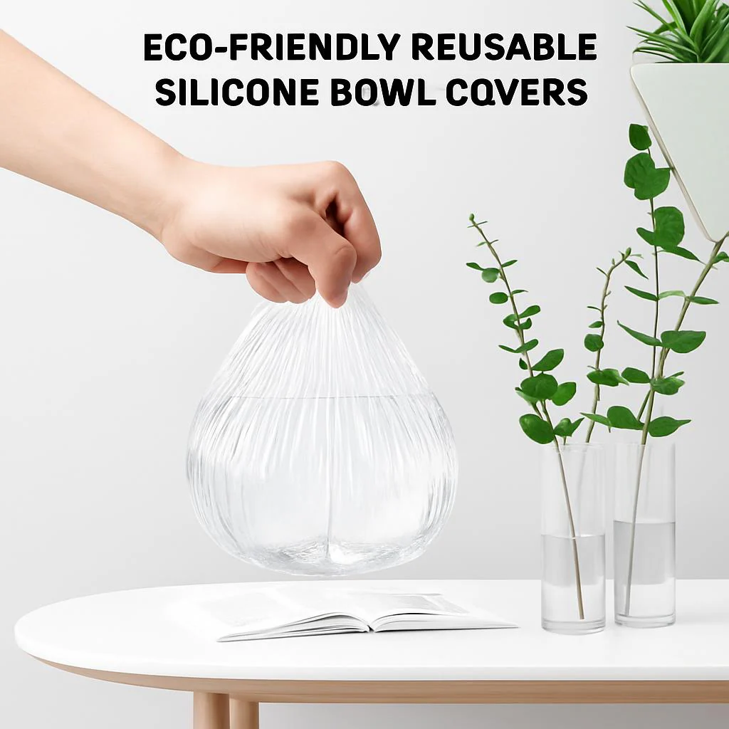 Eco-Friendly Reusable Silicone Bowl Covers - Transparent, Round, Stretchable - Image 4