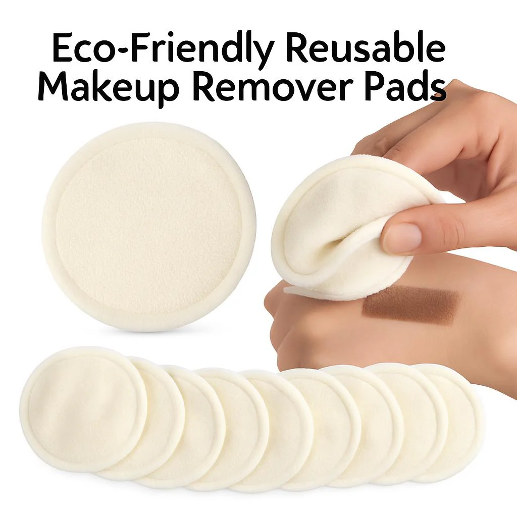 Eco-Friendly Reusable Makeup Remover Pads with Mesh Bag - Image 5