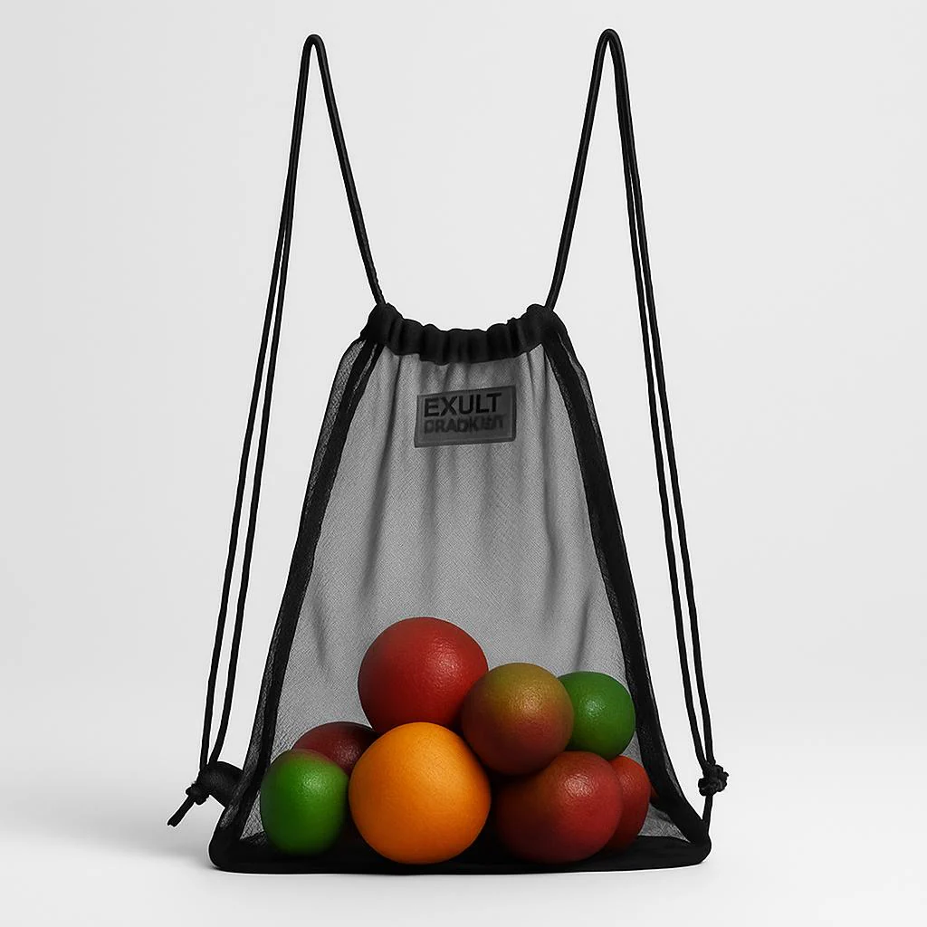 Eco-Friendly Transparent Mesh Reusable Shopping Bag - Image 4