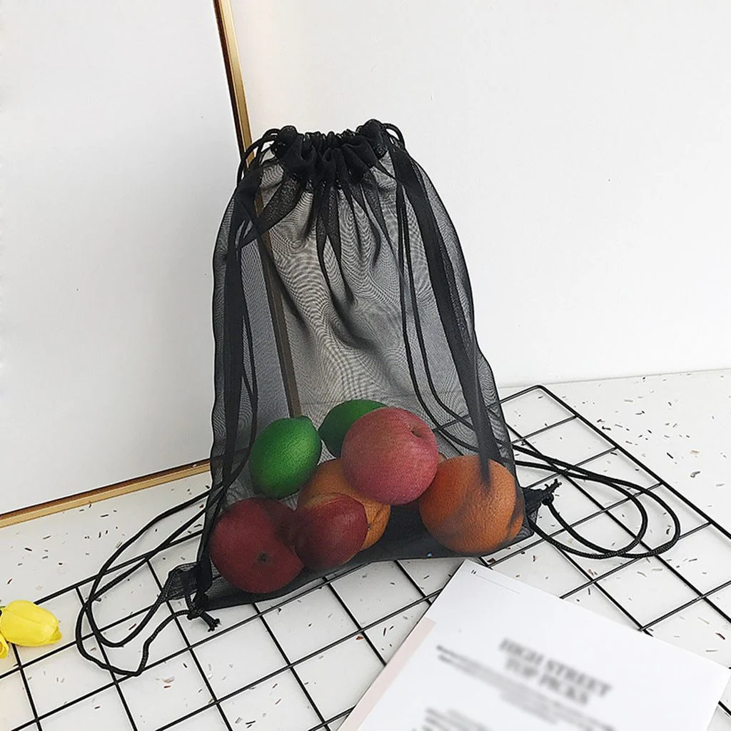 Eco-Friendly Transparent Mesh Reusable Shopping Bag - Image 5