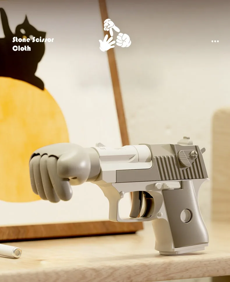 Rock Paper Scissors Gun  Decompression Party Social Toy Stress Relief Prop Tiny Interactive Funny Toy Gun Birthday Gifts - Image 14
