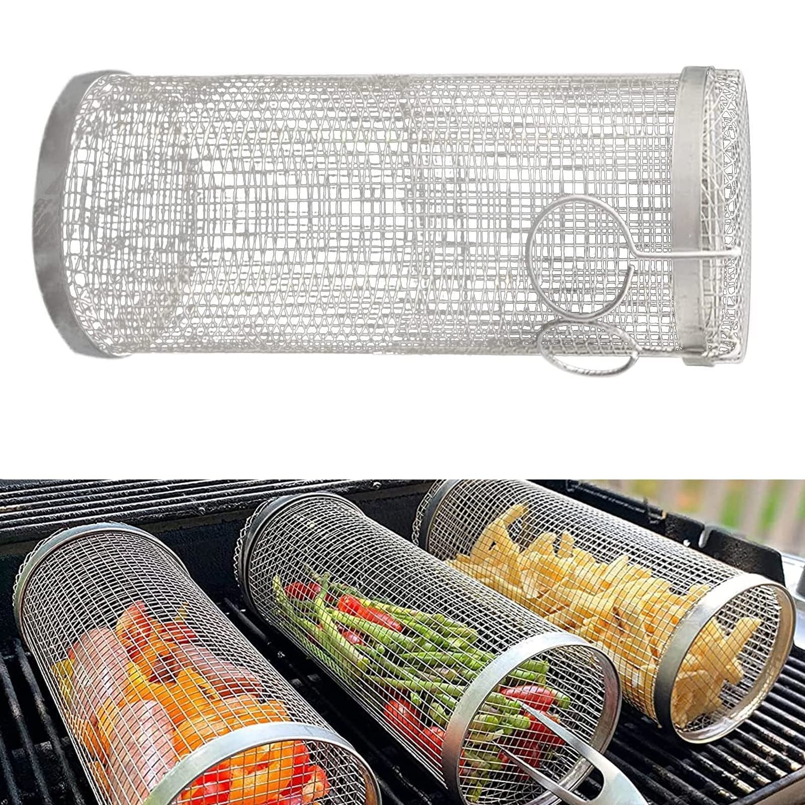 Stainless Steel Grill Basket for Even Cooking - Image 23