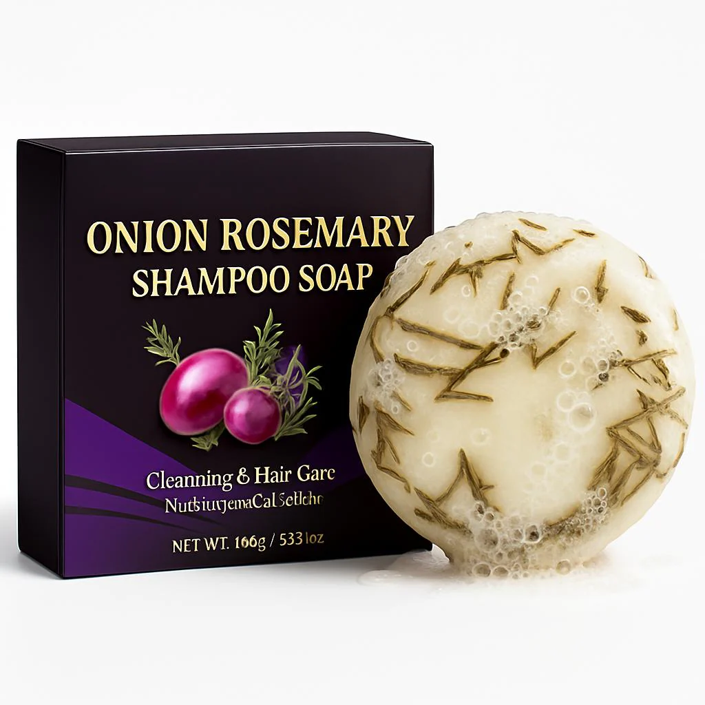 Onion Rosemary Shampoo Bar - Natural, Plastic-Free Hair Care - Image 3