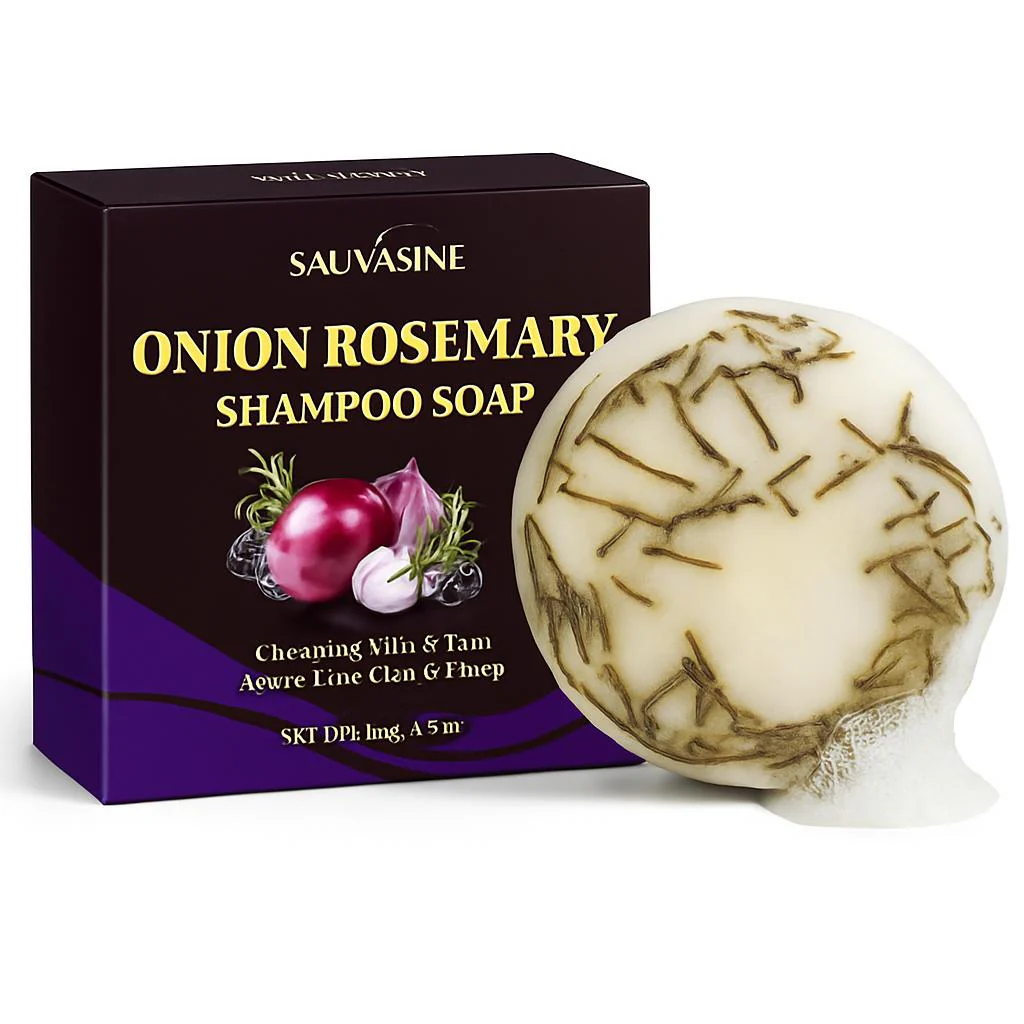 Onion Rosemary Shampoo Bar - Natural, Plastic-Free Hair Care - Image 5
