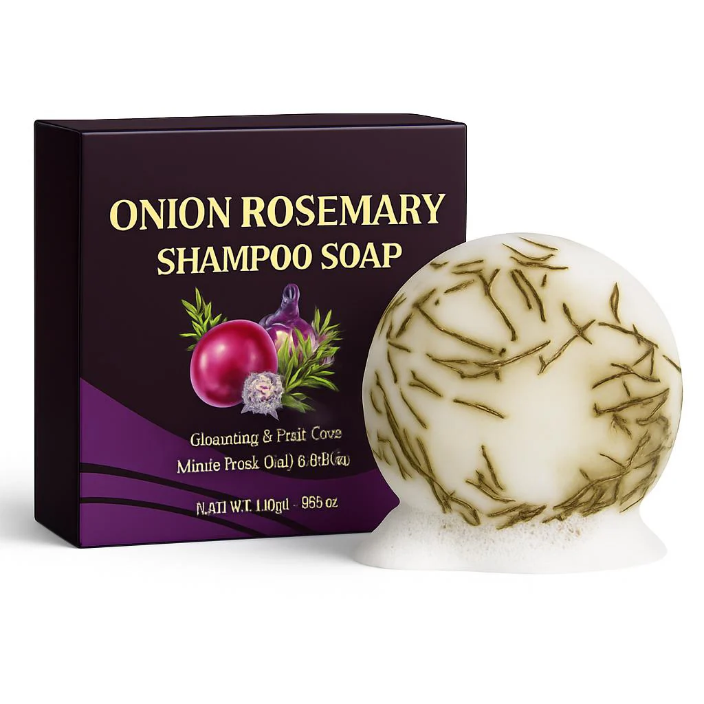 Onion Rosemary Shampoo Bar - Natural, Plastic-Free Hair Care - Image 6