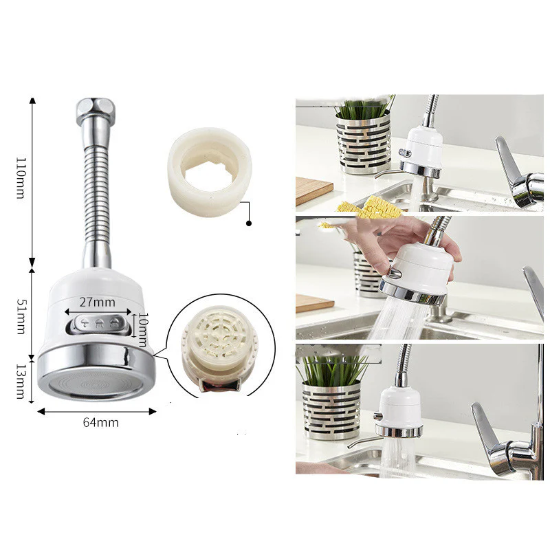 Eco-Friendly Rotatable Faucet Aerator for Water Savings - Image 15