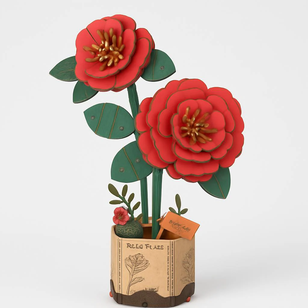 Eco-Friendly Wooden Flower Bouquet Puzzle Gift - Image 11