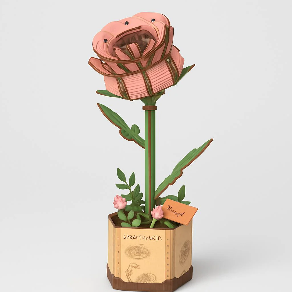 Eco-Friendly Wooden Flower Bouquet Puzzle Gift - Image 12