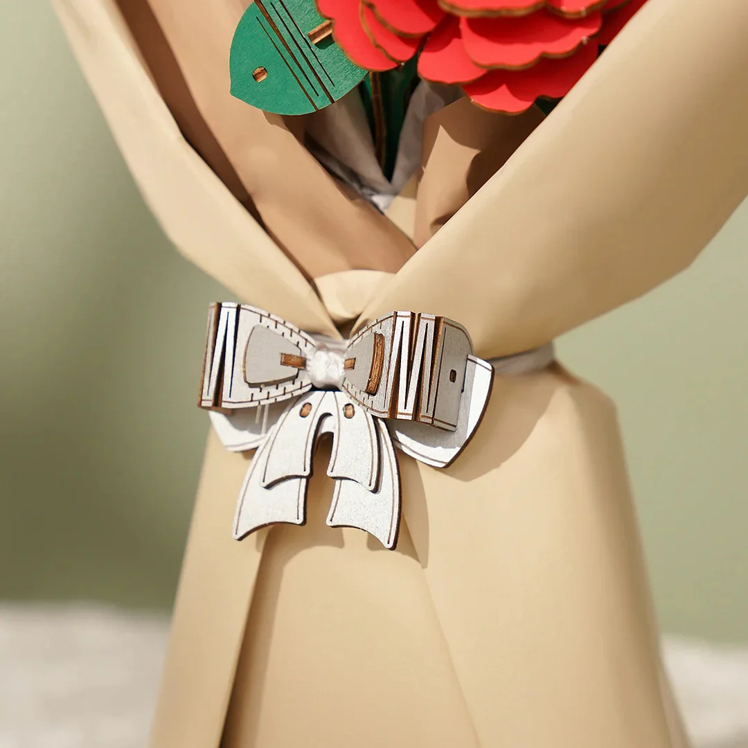 Eco-Friendly Wooden Flower Bouquet Puzzle Gift - Image 14