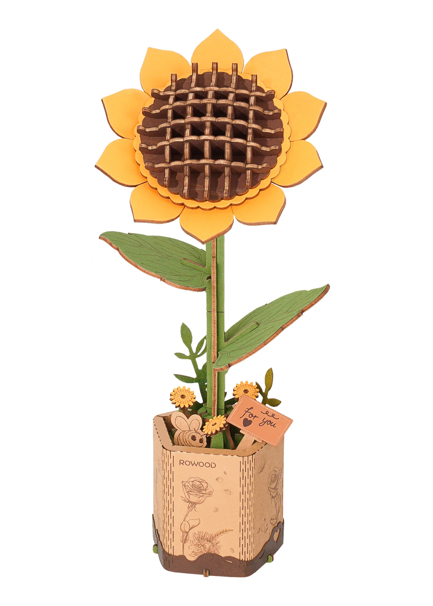 Eco-Friendly Wooden Flower Bouquet Puzzle Gift - Image 21