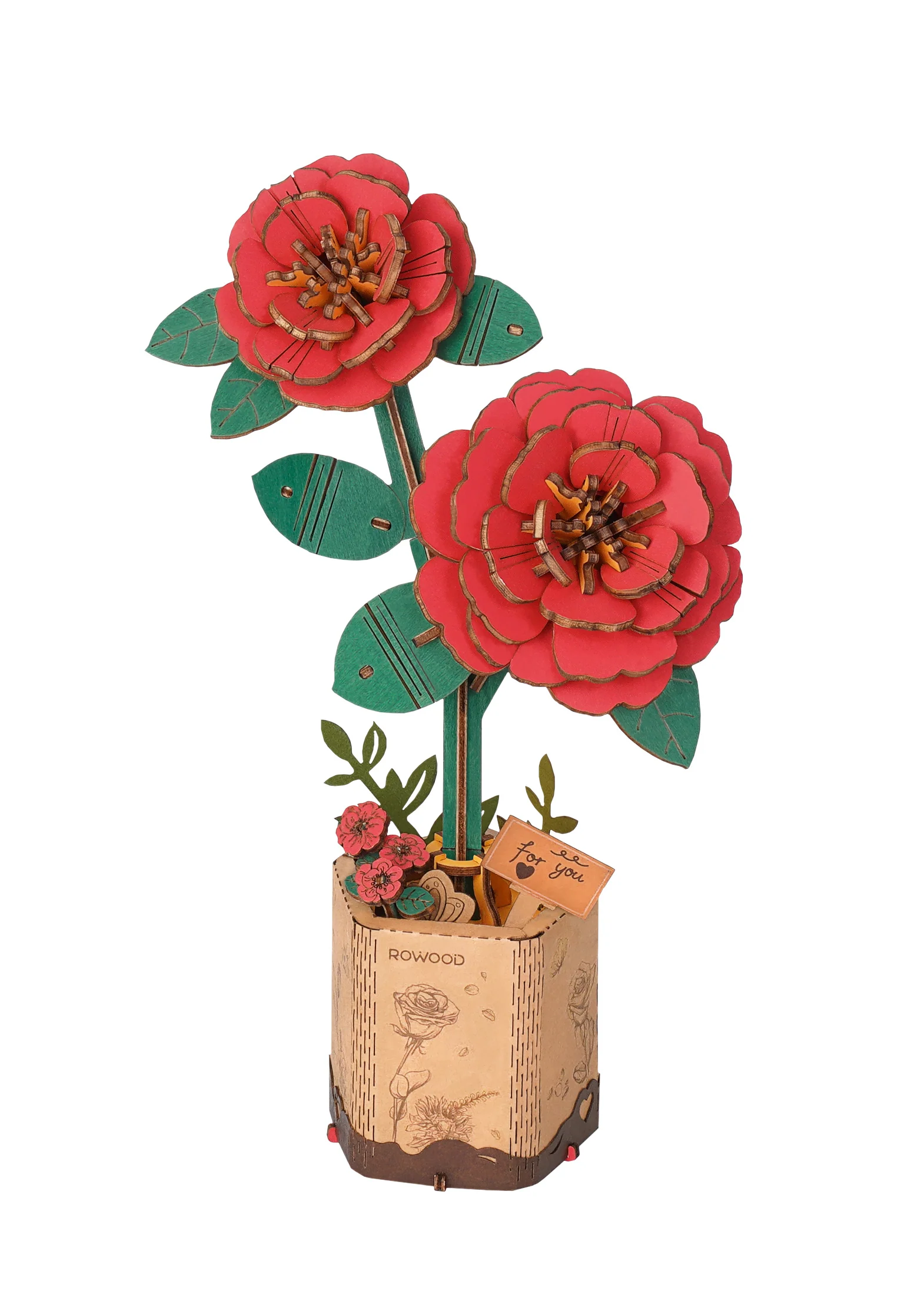 Eco-Friendly Wooden Flower Bouquet Puzzle Gift - Image 23