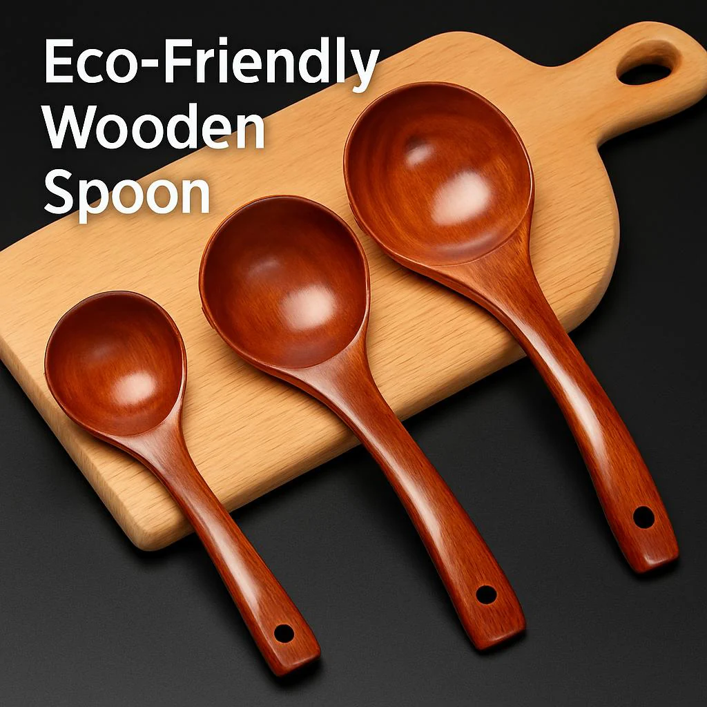 Eco-Friendly Wooden Spoon - Sustainable Kitchen Utensil - Image 3