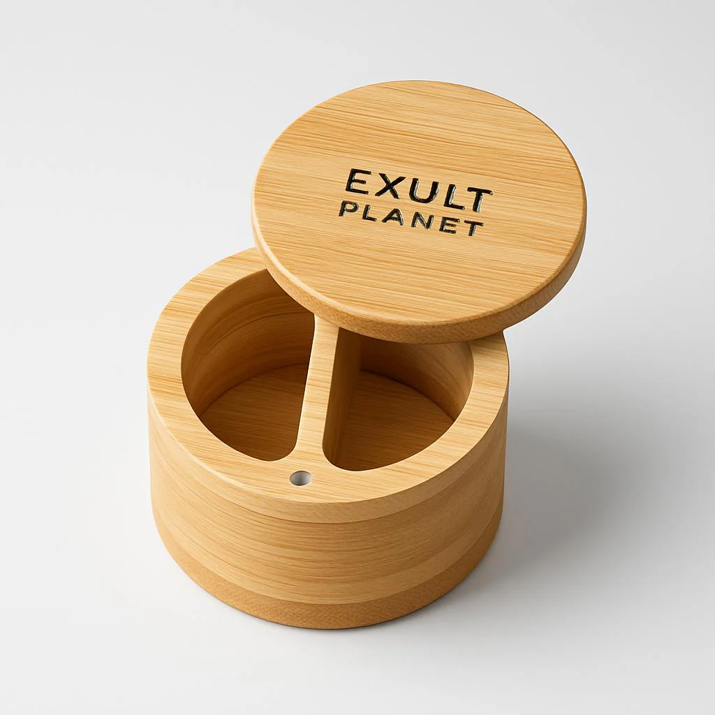 Bamboo Spice Container - Eco-Friendly, Sustainable, Natural Wood - Image 5