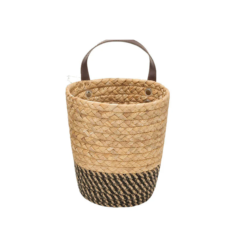 Natural Beige Hanging Storage Basket - Eco-Friendly Woven Straw Organizer - Image 11