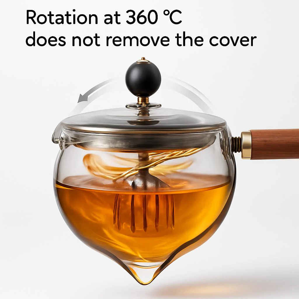 Eco-Friendly Heat-Resistant Glass Teapot with Infuser - Image 10
