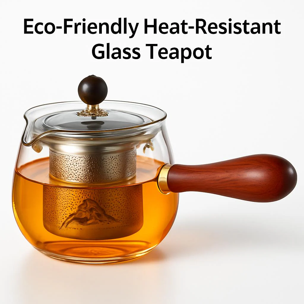 Eco-Friendly Heat-Resistant Glass Teapot with Infuser - Image 13