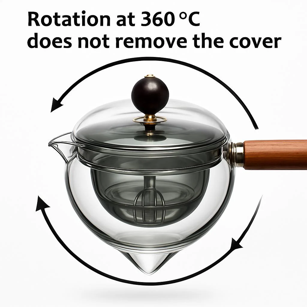 Eco-Friendly Heat-Resistant Glass Teapot with Infuser - Image 8